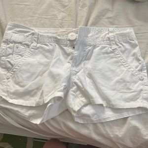 white jean shorts